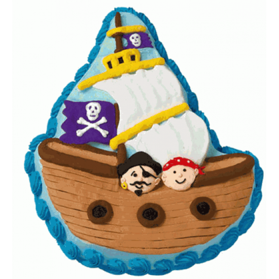 Pirate ship shop cake pan